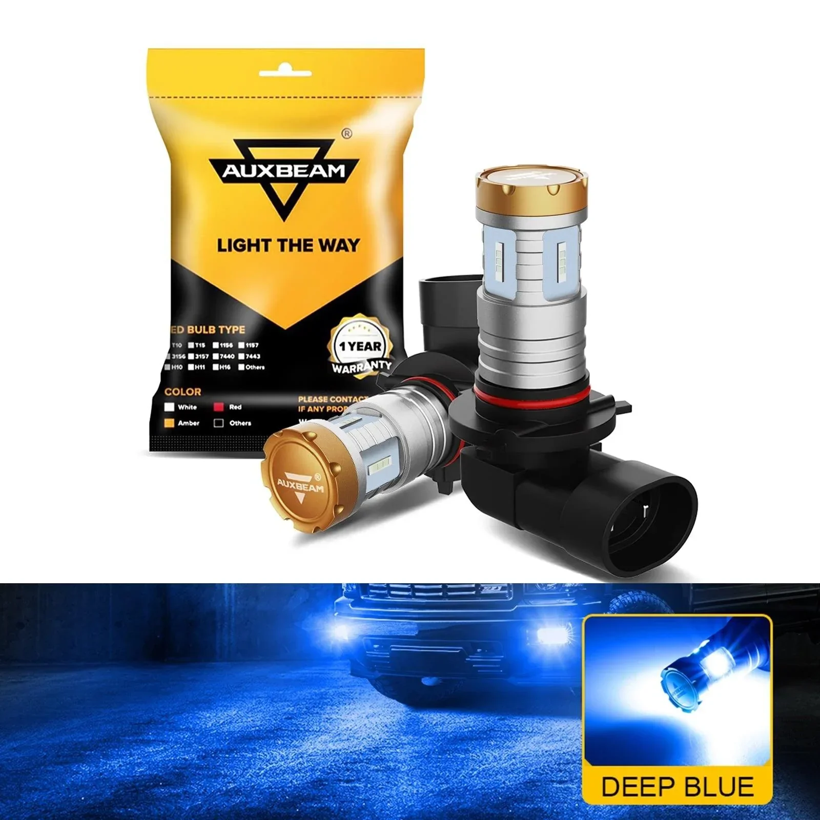 🔥 (2pcs/set) White/Amber/Blue 20W Crown-360° LED Fog Lights Bulbs/DRL - Image 9