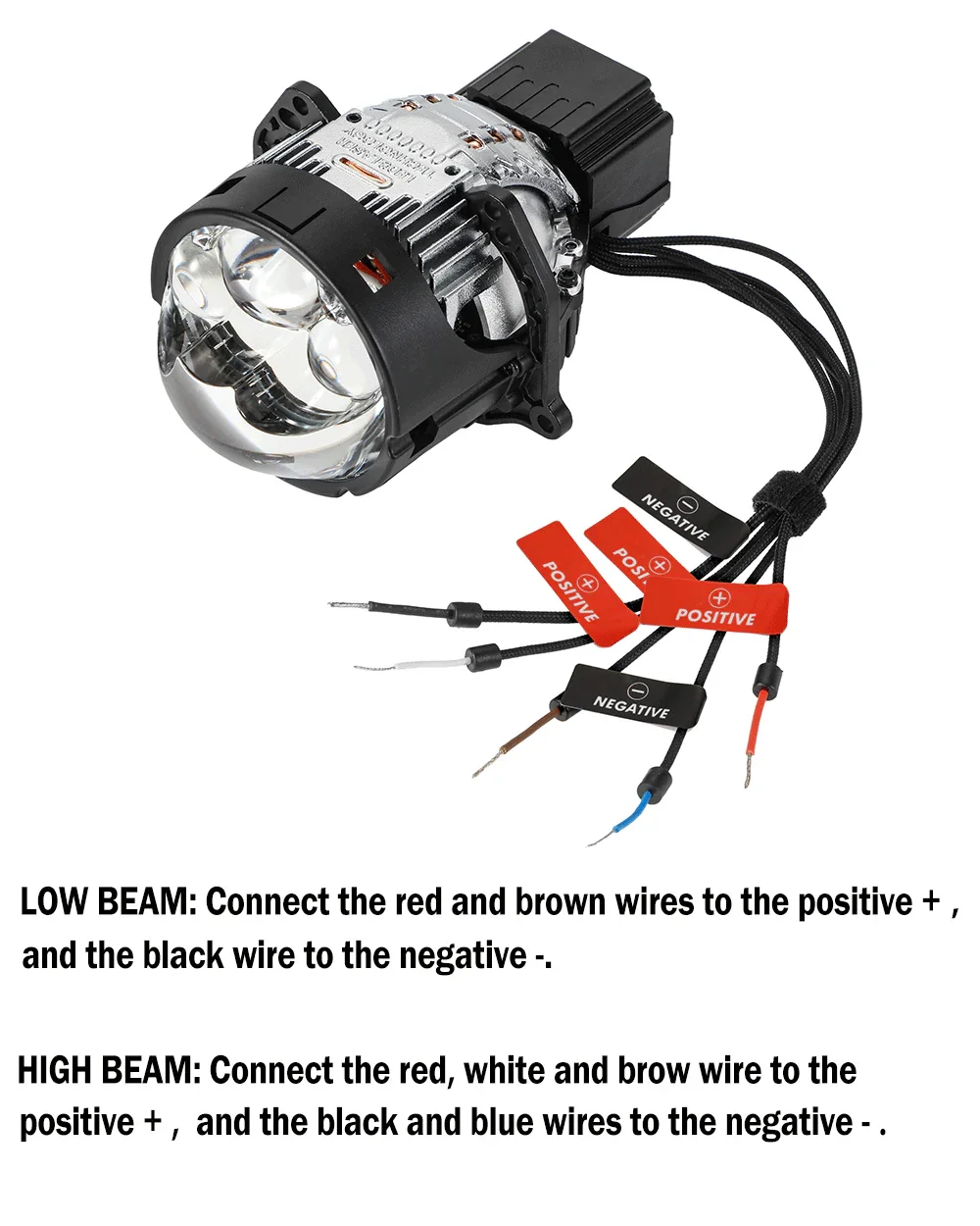 🆕3 Inch 158W Ultra-Brightness & Wider Light Pattern Triple Direct Bi-LED Projector Lens Headlight K9 Series- Retrofit Cutting Installation for Car | 2PCS/Set - Image 4