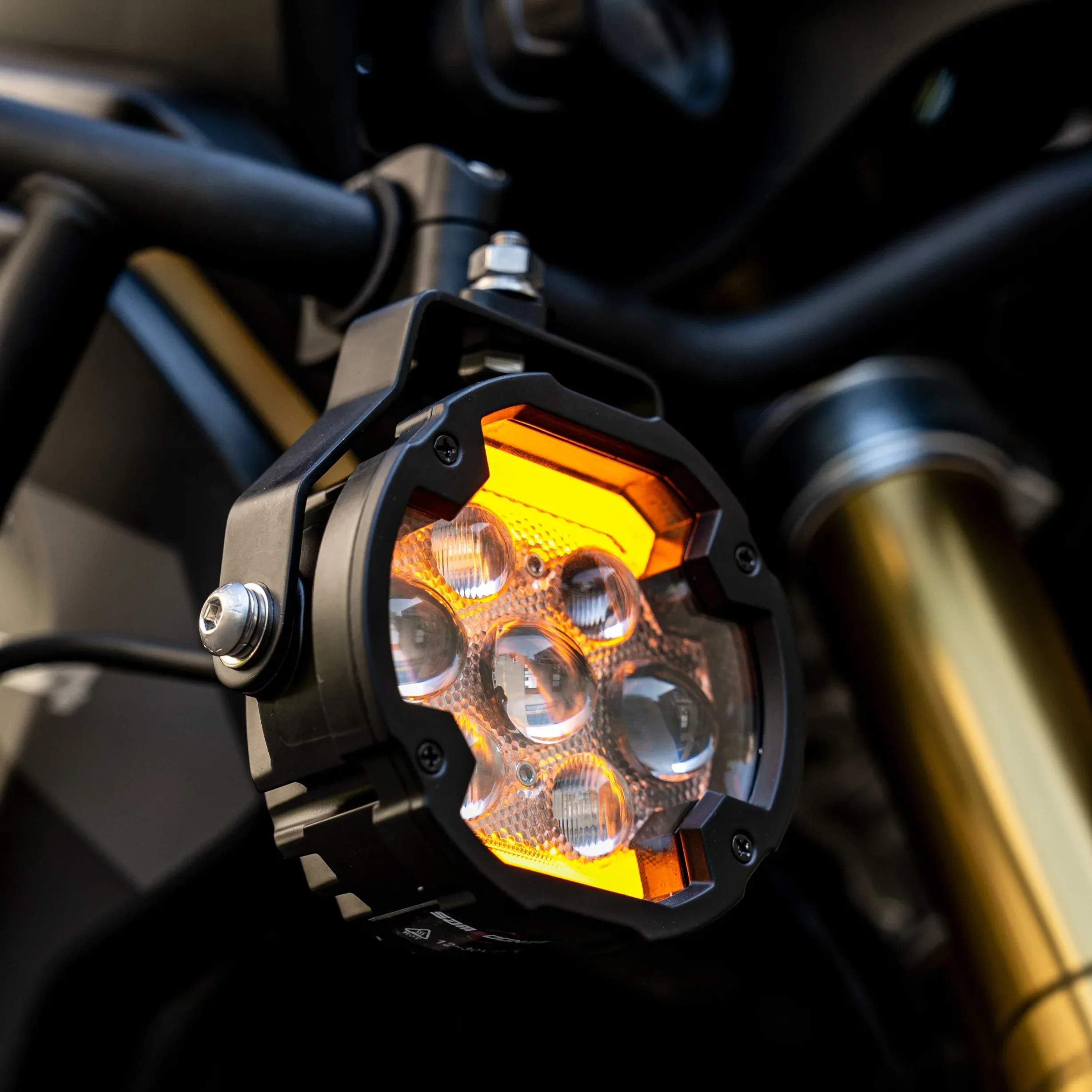 🆕4.2 Inch Motorcycle Auxiliary LED Spotlight, 72W AX7 Series Dual Color Switchback Driving Fog Light with 3+4 Modes For Motorcycle Jeep SUV ATV Truck | 2PCS/Set - Image 13