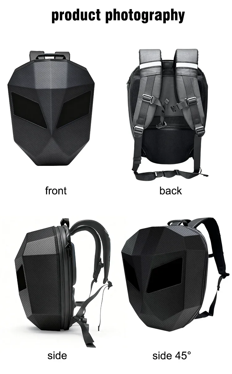 🆕Smart LED Motorcycle Backpack  – DIY Display, Waterproof, Fits Helmet - Image 5