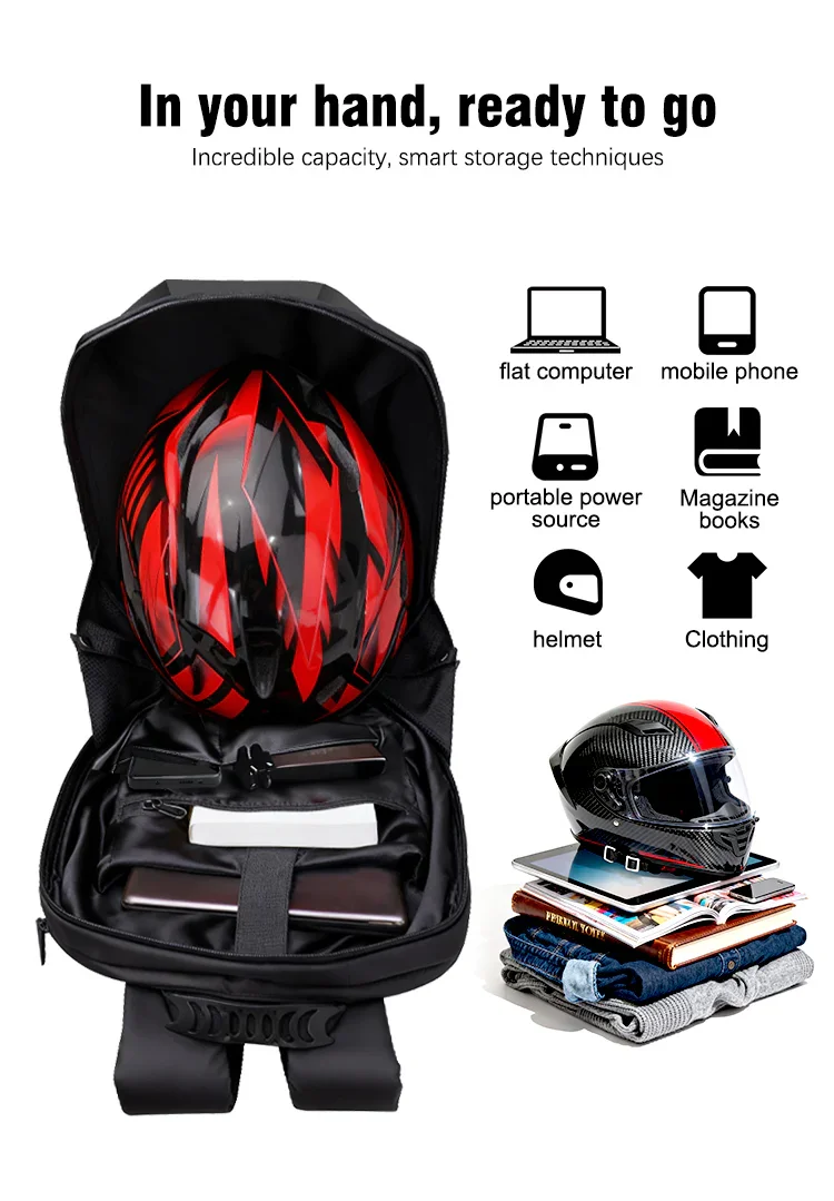 🆕Smart LED Motorcycle Backpack  – DIY Display, Waterproof, Fits Helmet - Image 7