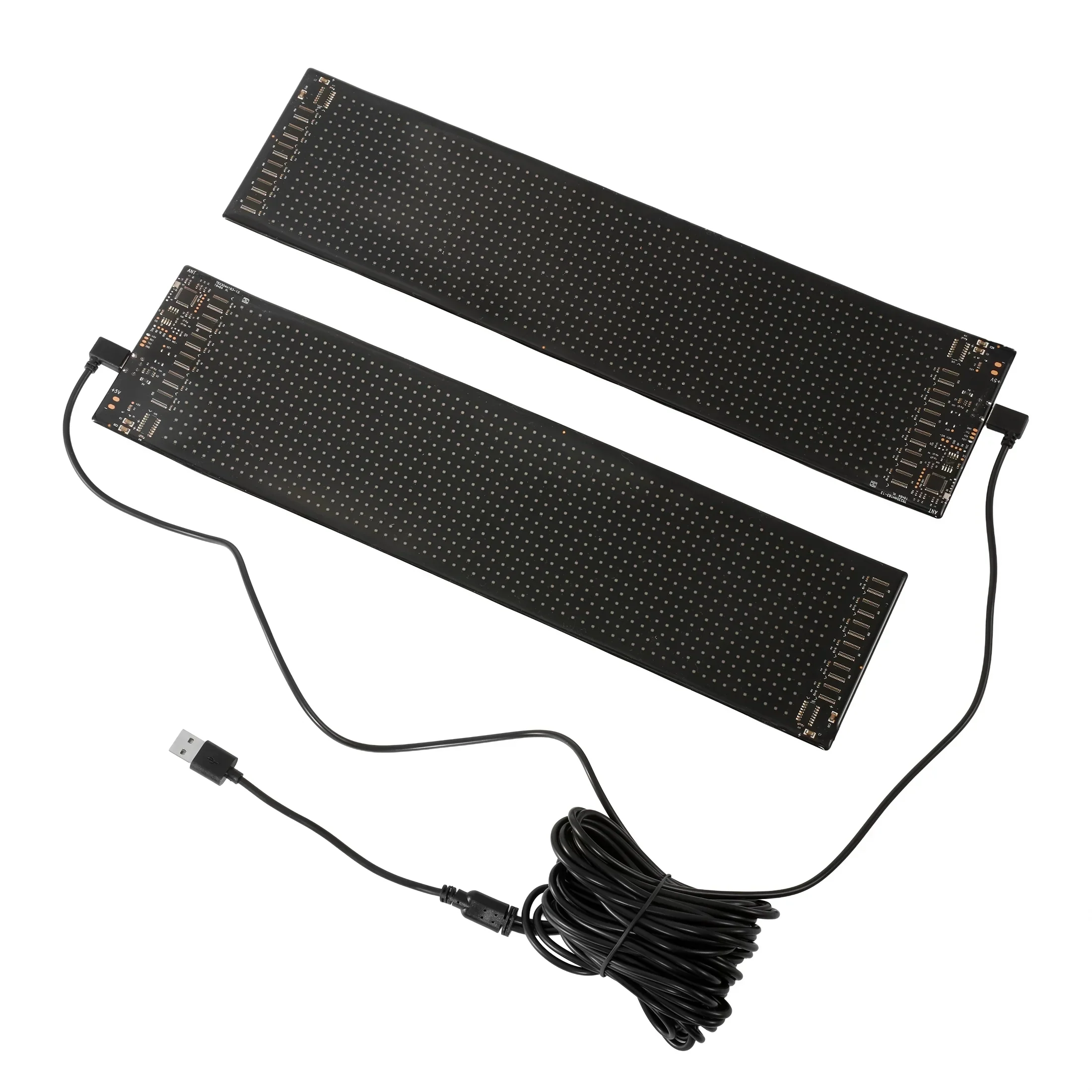 🆕Two-Pack 14.72x3.62in Devil's Eye Atmosphere Light - Flexible Programmable USB Car LED Screen for Windshield, APP Control - Image 6