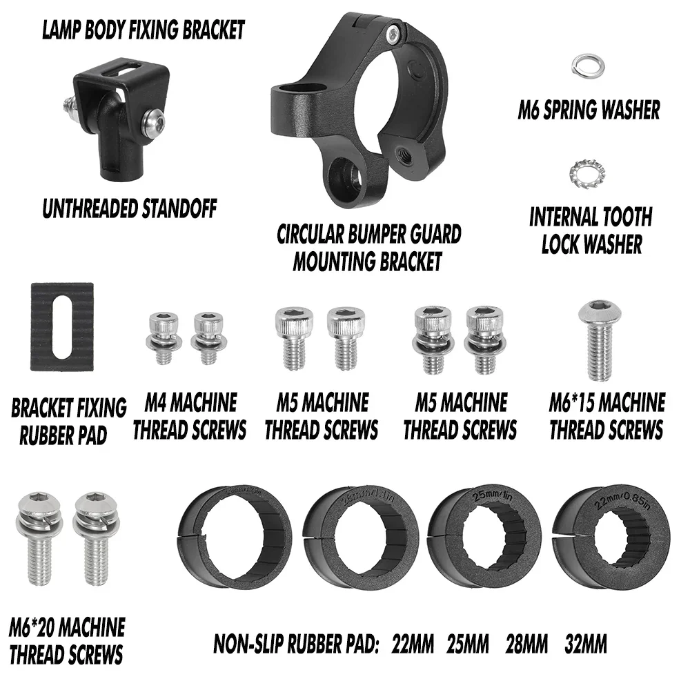 Motorcycle Universal Spotlight Bracket, 360 Degree Adjustment Tube Clamp Mounting Bracket Fit 0.87"-1.26" ATV UTV Roll Bar | 2 PCS - Image 2
