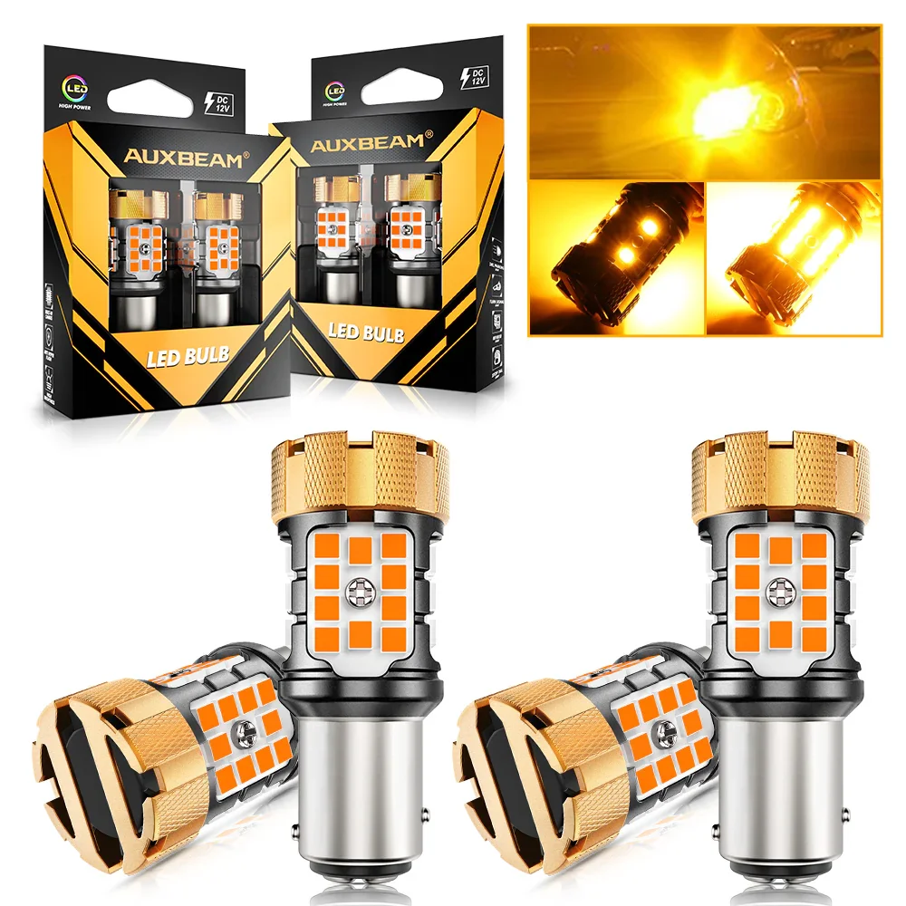 🆕1157 BAY15D LED Turn Signal Light Rear/Front, Side Maker Light Bulbs 50W 4000LMCAN-Bus Error Free 3000K Amber B21-PRO Series |2 Bulbs - Image 9