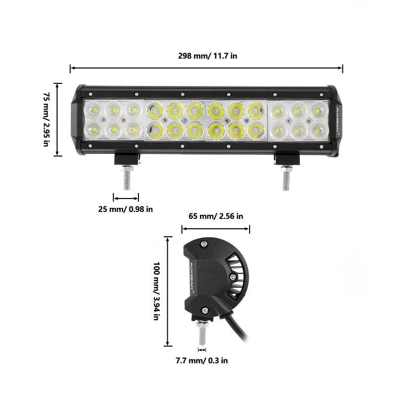 12 Inch Classic-SM Series Dual Row LED Light Bar Combo Beam with Wiring Harness for SUV ATV UTV Trucks Pickup Boat - Image 7