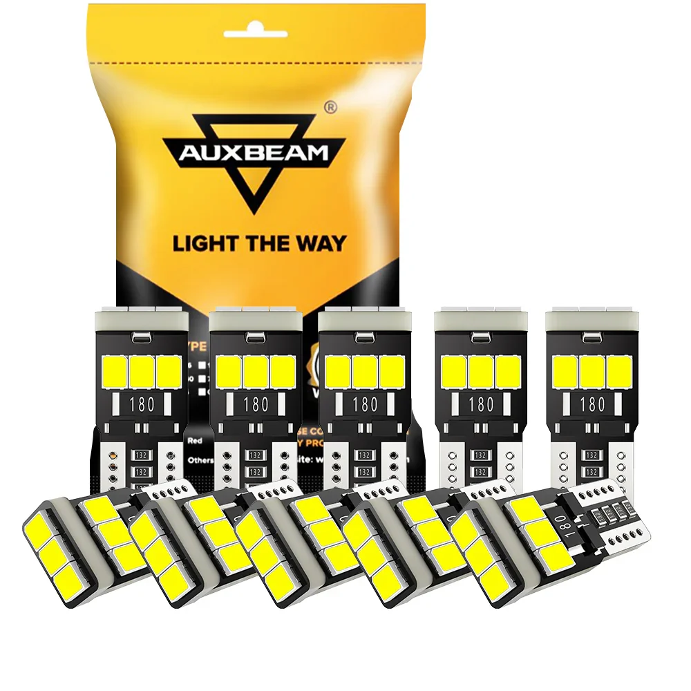 ๐168 2825 W5W T10 LED License Plate/Side Marker/Interior Light Bulb 5W 300% Brighter CANBUS Error Free White