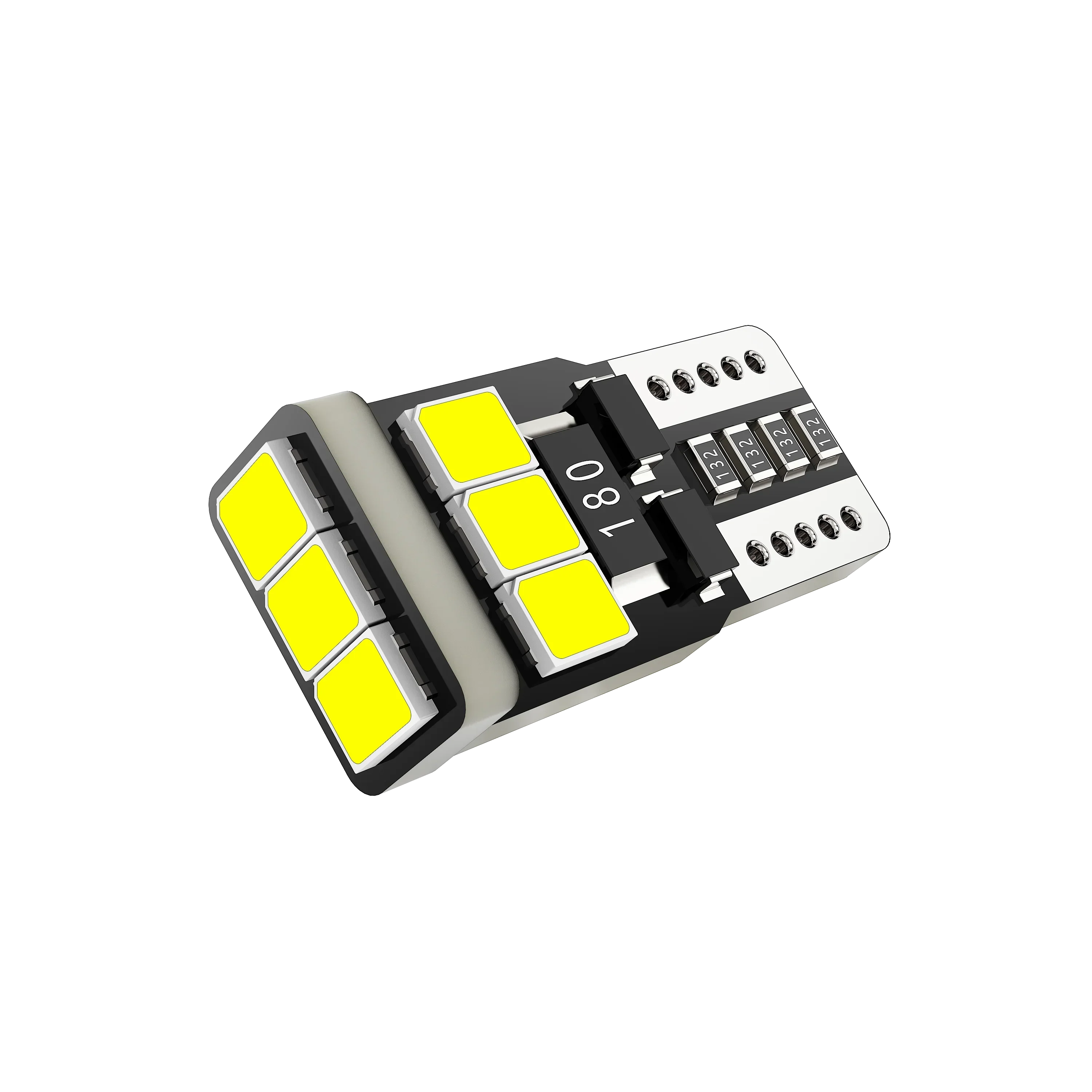 ๐168 2825 W5W T10 LED License Plate/Side Marker/Interior Light Bulb 5W 300% Brighter CANBUS Error Free White - Image 4