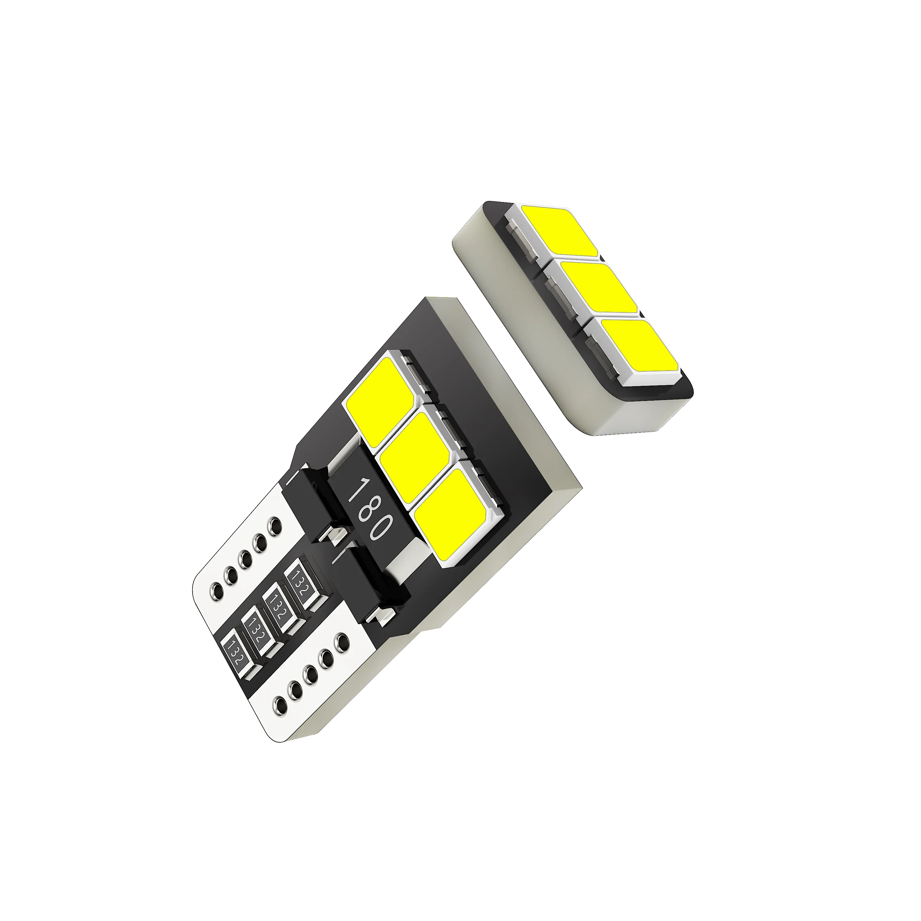 ๐168 2825 W5W T10 LED License Plate/Side Marker/Interior Light Bulb 5W 300% Brighter CANBUS Error Free White - Image 5