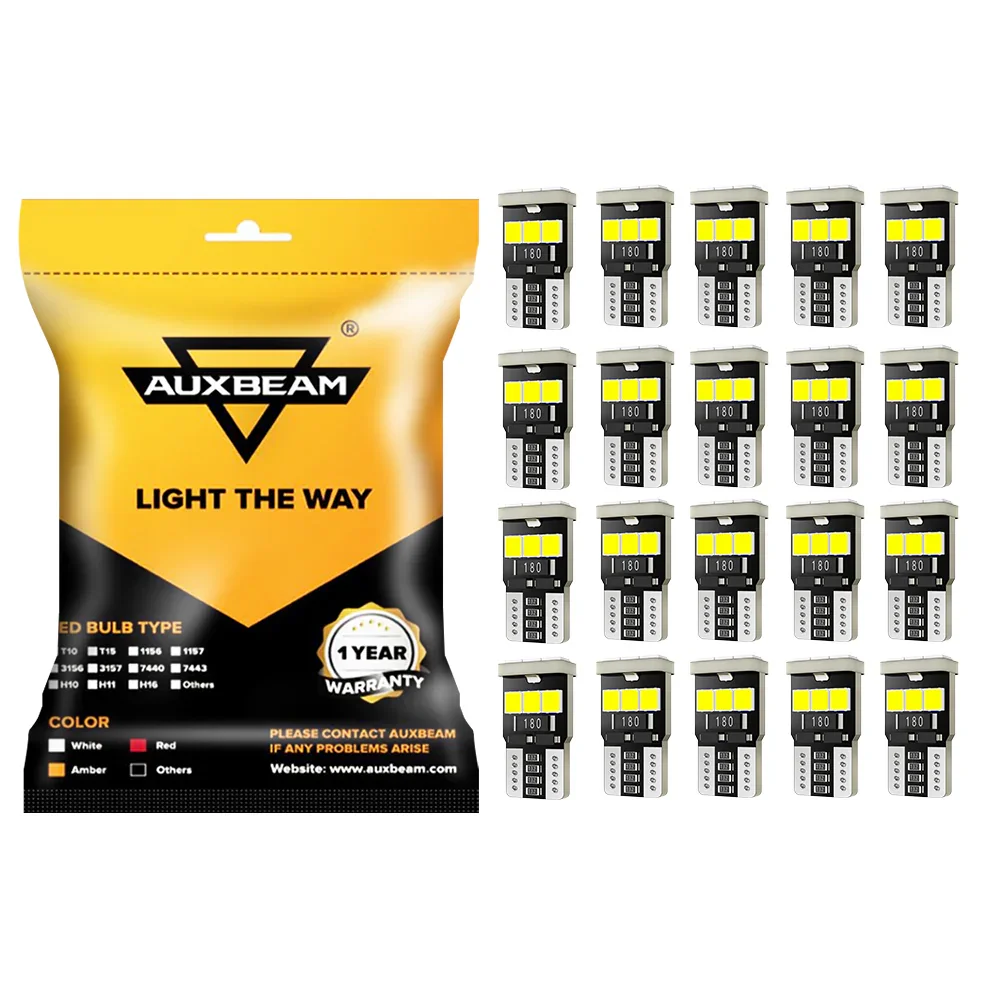 ๐168 2825 W5W T10 LED License Plate/Side Marker/Interior Light Bulb 5W 300% Brighter CANBUS Error Free White - Image 9