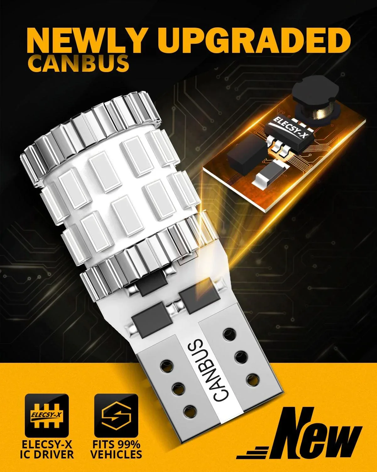 168 2825 W5W T10 LED License Plate/Side Marker/Interior Light Bulbs 3W 400% Brighter Canbus Error Free Red B1 Series | 2 Bulbs - Image 4