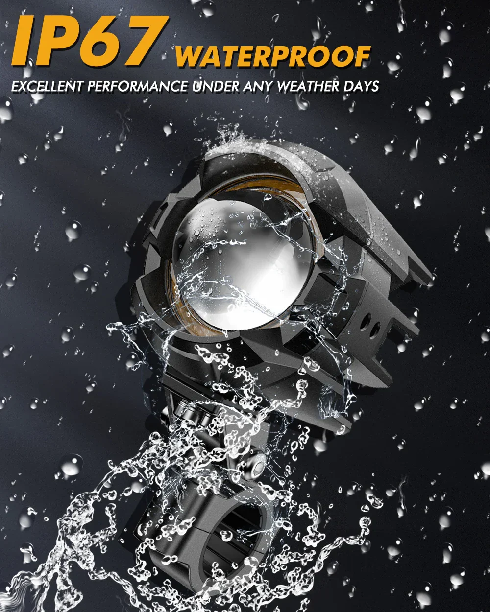 2023 Kawasaki KLR 650 Motorcycle LED Spotlight Light 3+5 Light Modes - Image 6