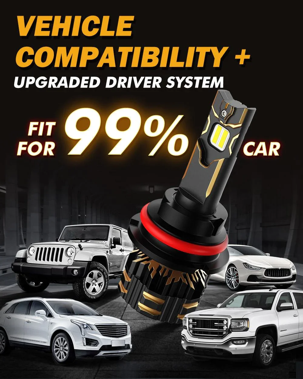 🔥For 2000-2004 Volkswagen Jetta 9007/HB5 LED Headlight Bulbs New GX Series 25000LM 120W 6500K Cool White - Image 8
