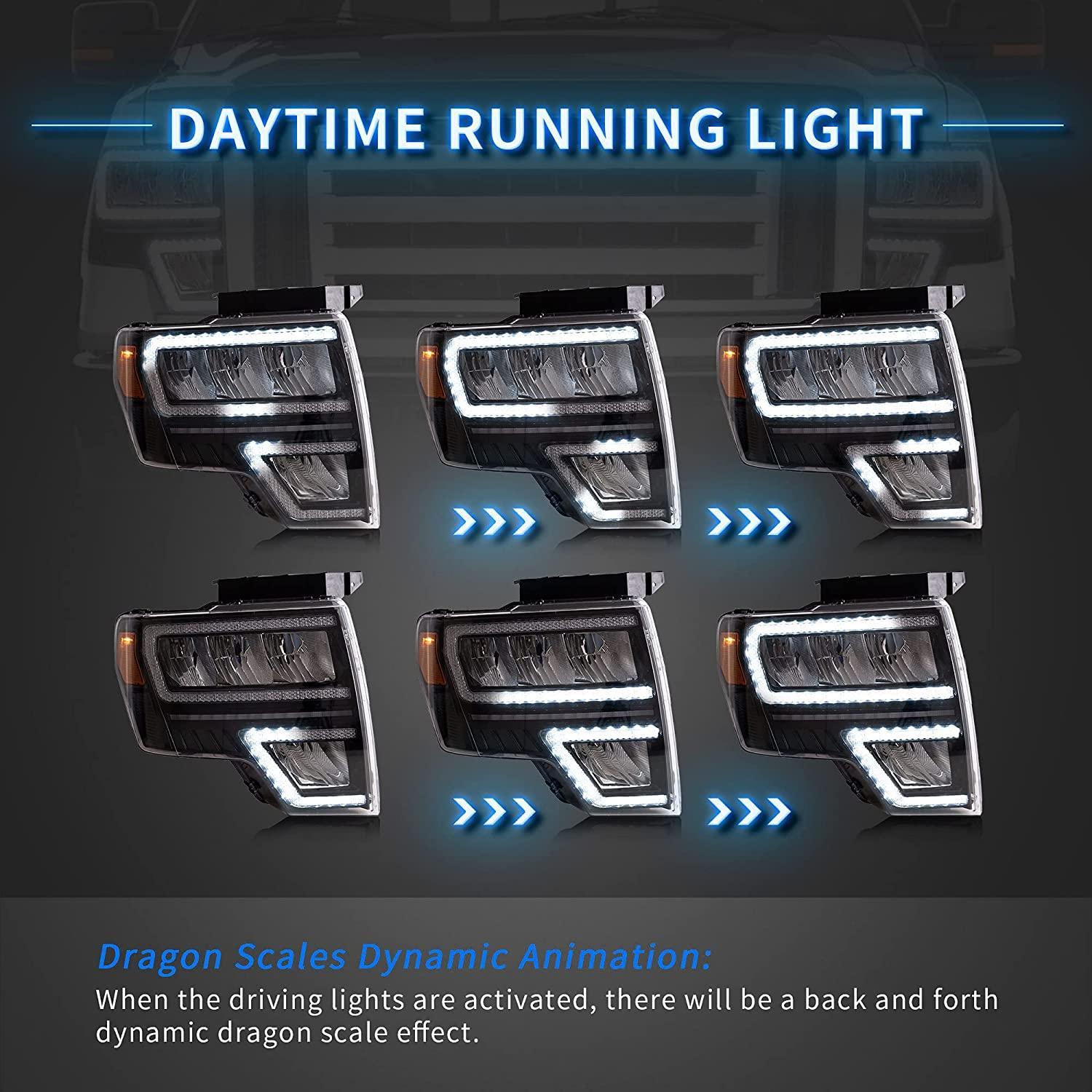 LED Headlight Assembly Reflection Bowl For 2009-2014 Ford F150 12th Gen - Image 6