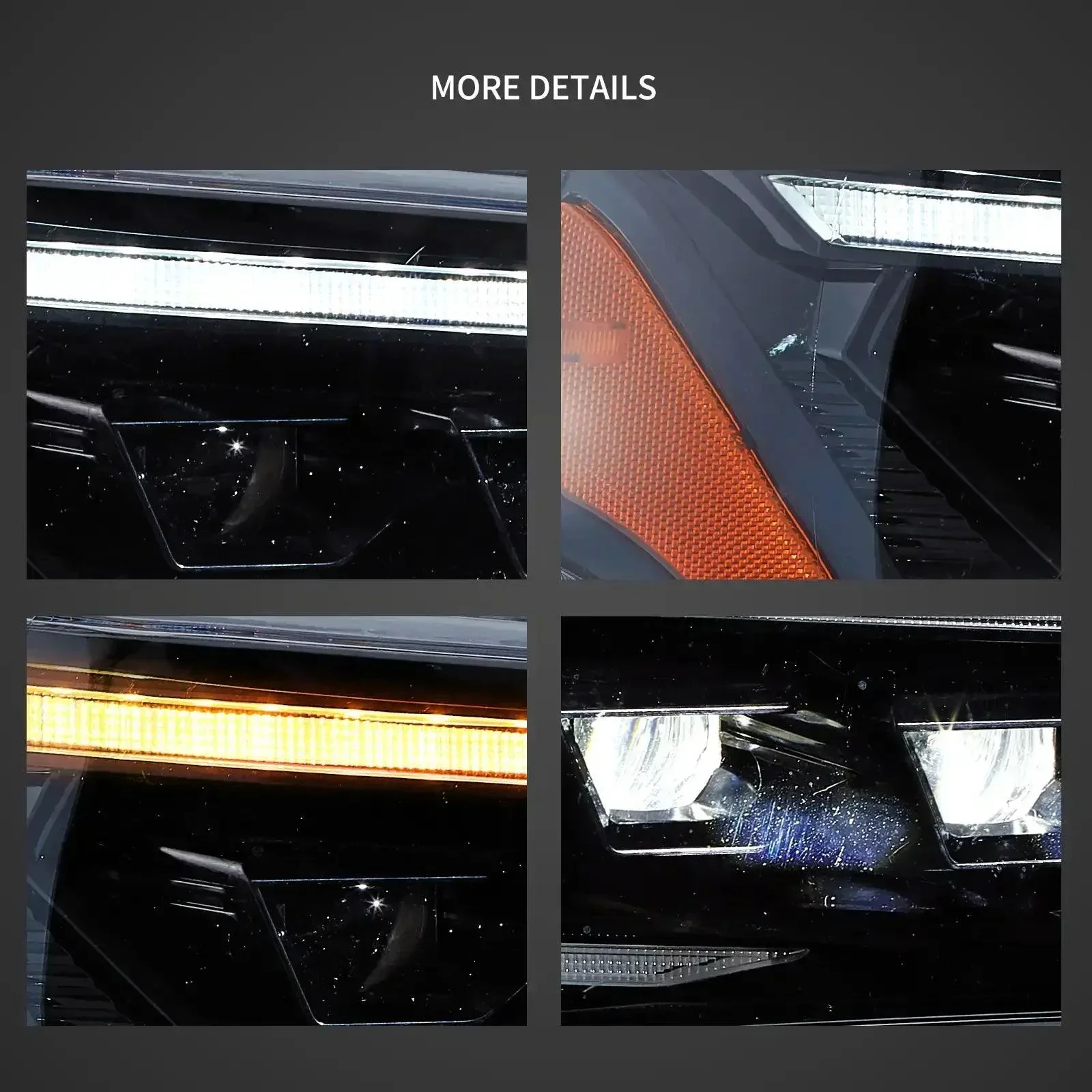 LED Headlight Assembly 4Pcs Projector Upgrade For 2014-2024 Toyota 4Runner - Image 4