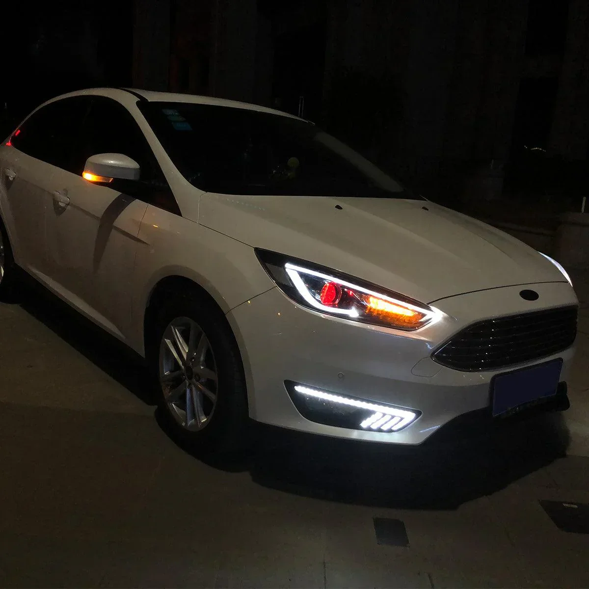 LED Headlight Assembly Dual Beam Projector Black For 2015-2018 Ford Focus 3th Gen Mark III Facelift - Image 13