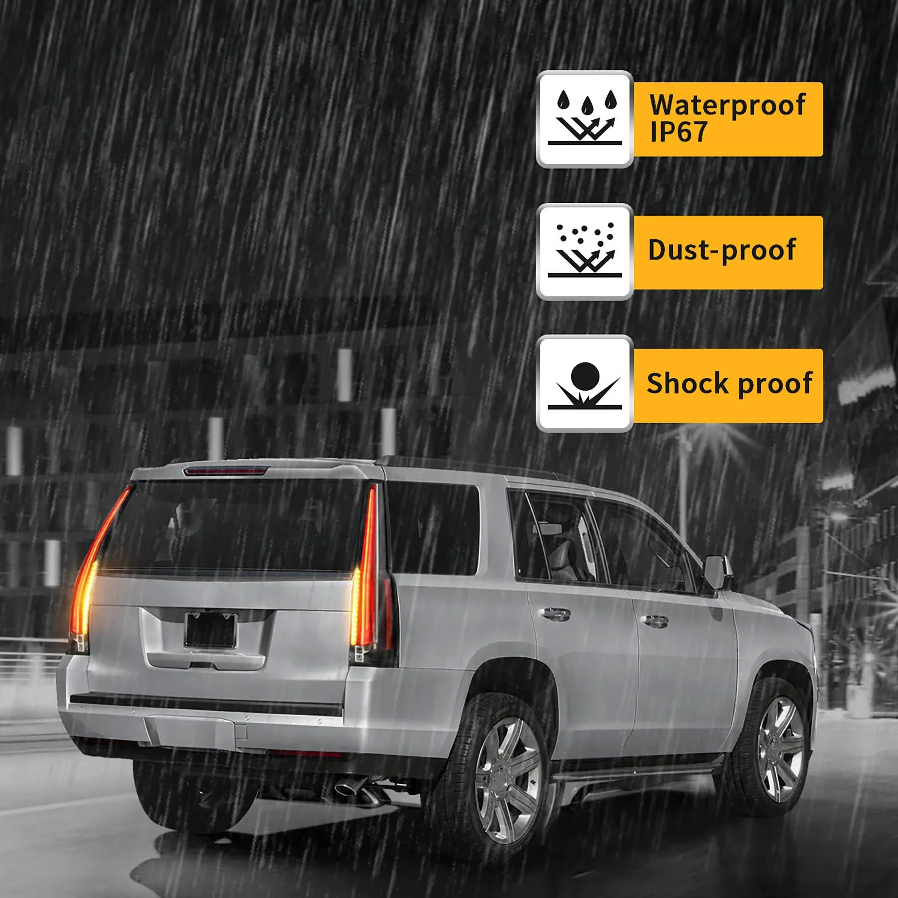LED Tail Light Assembly with Upgrade LED Kit For 2015-2020（4th Gen) GMC Yukon - Image 8