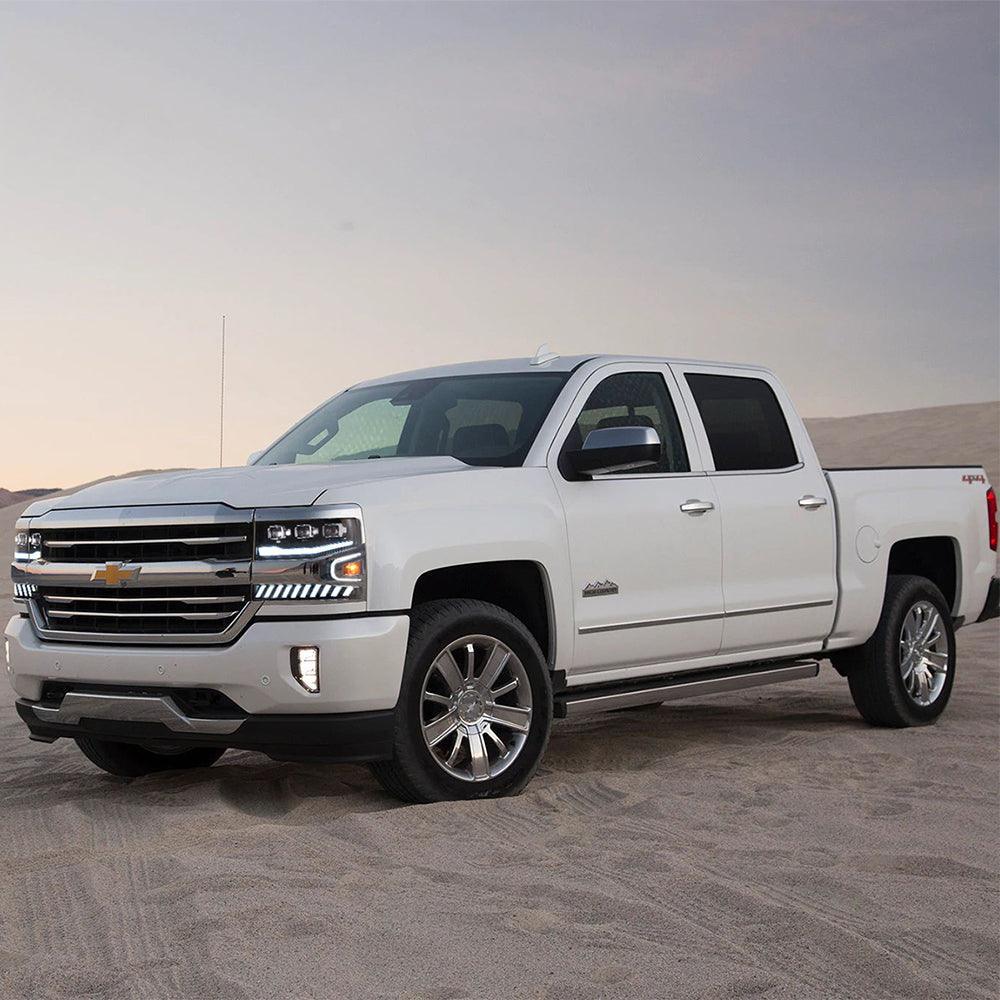 LED Headlight Assembly Dual Beam Projector Black For 2016-2018 Chevrolet Silverado 1500 4th Gen Facelift - Image 10