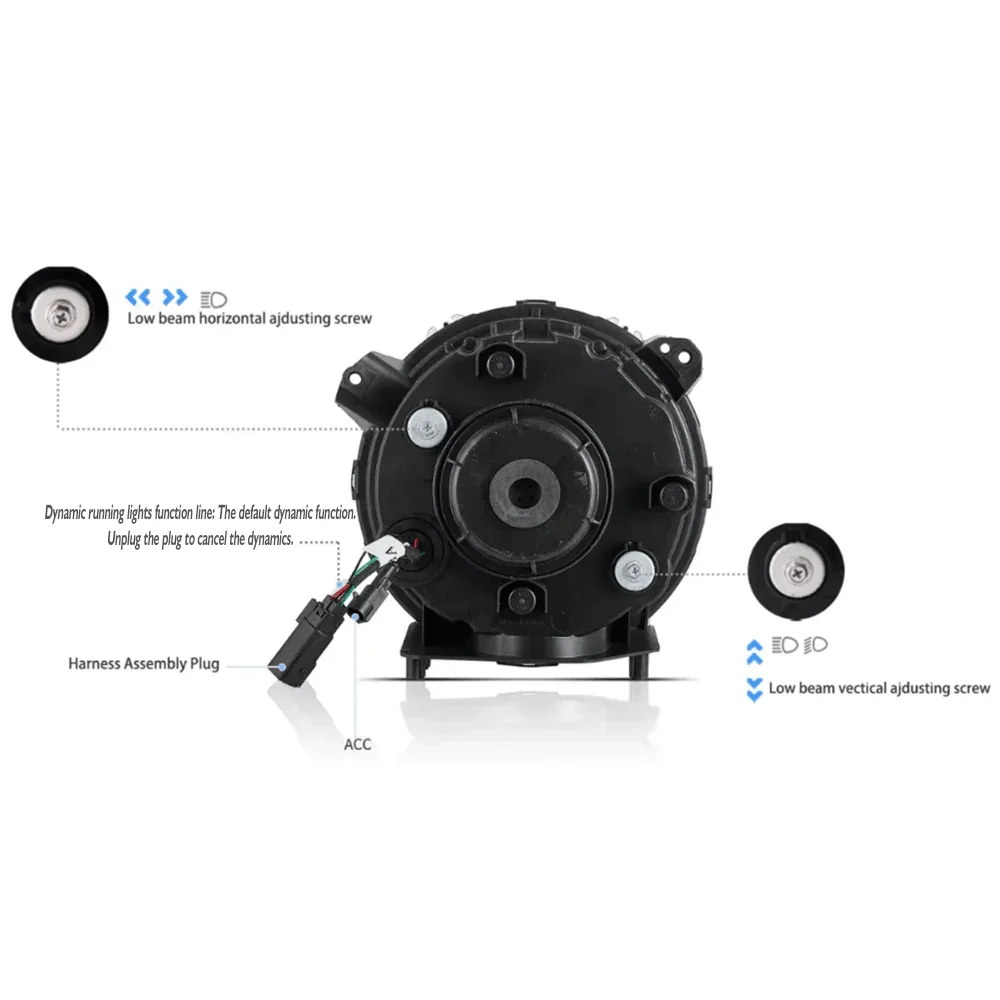 Full LED Headlight Assembly With Start-up Animation For 2018-UP Jeep Wrangler JL JLU JT Rubicon - Image 4
