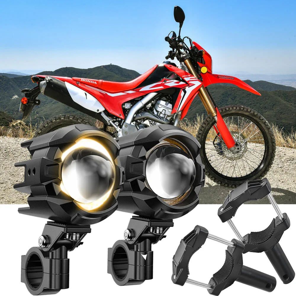 2020 Honda CRF250L Motorcycle LED Spotlight Light 3+5 Light Modes - Image 8