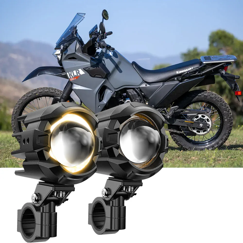 2023 Kawasaki KLR 650 Motorcycle LED Spotlight Light 3+5 Light Modes