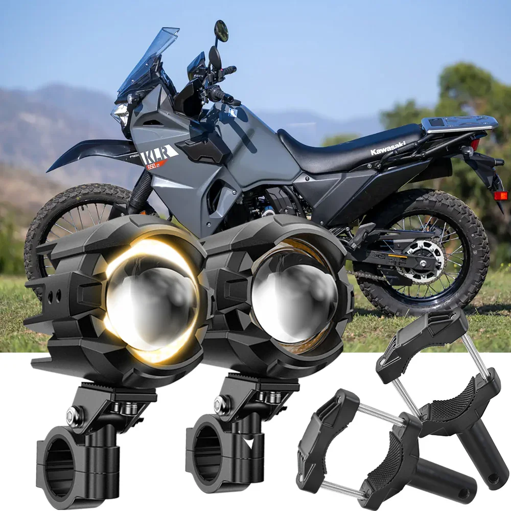2023 Kawasaki KLR 650 Motorcycle LED Spotlight Light 3+5 Light Modes - Image 8