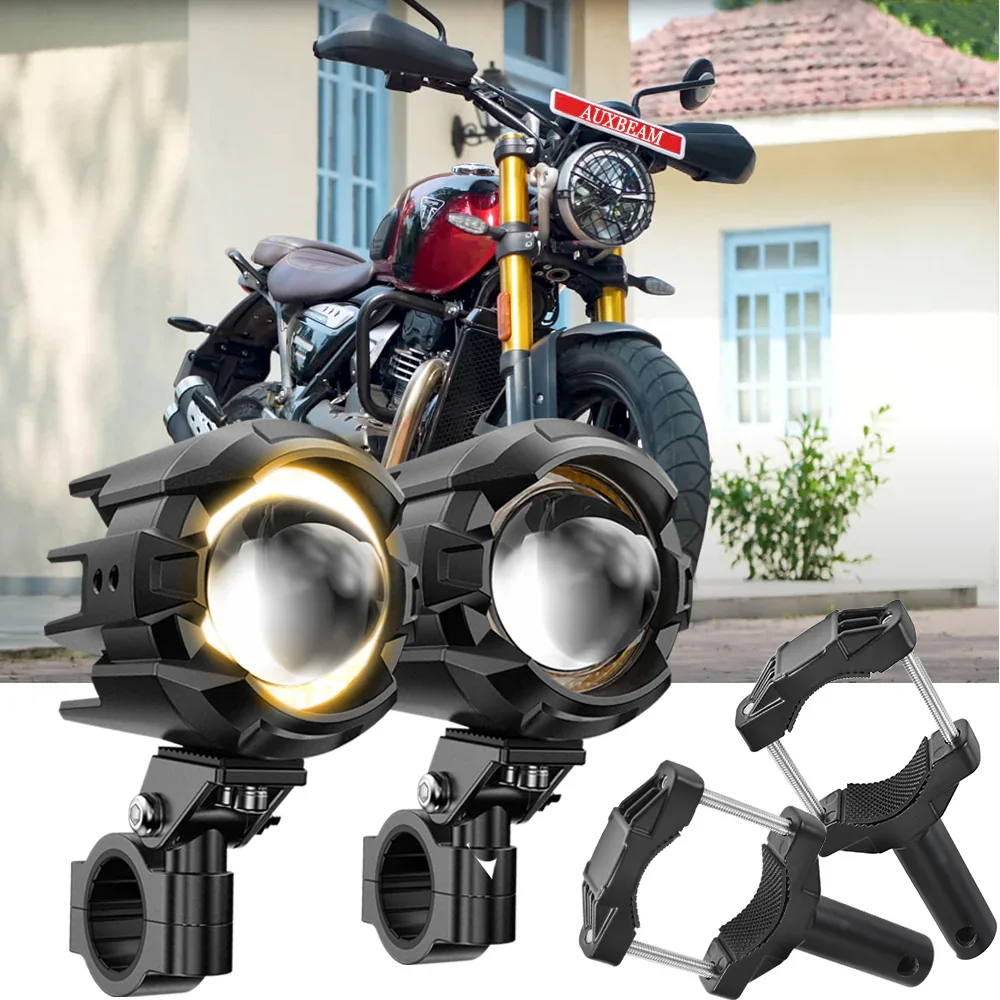 2023 Triumph Scrambler 400x Motorcycle LED Spotlight Light 3+5 Light Modes - Image 8