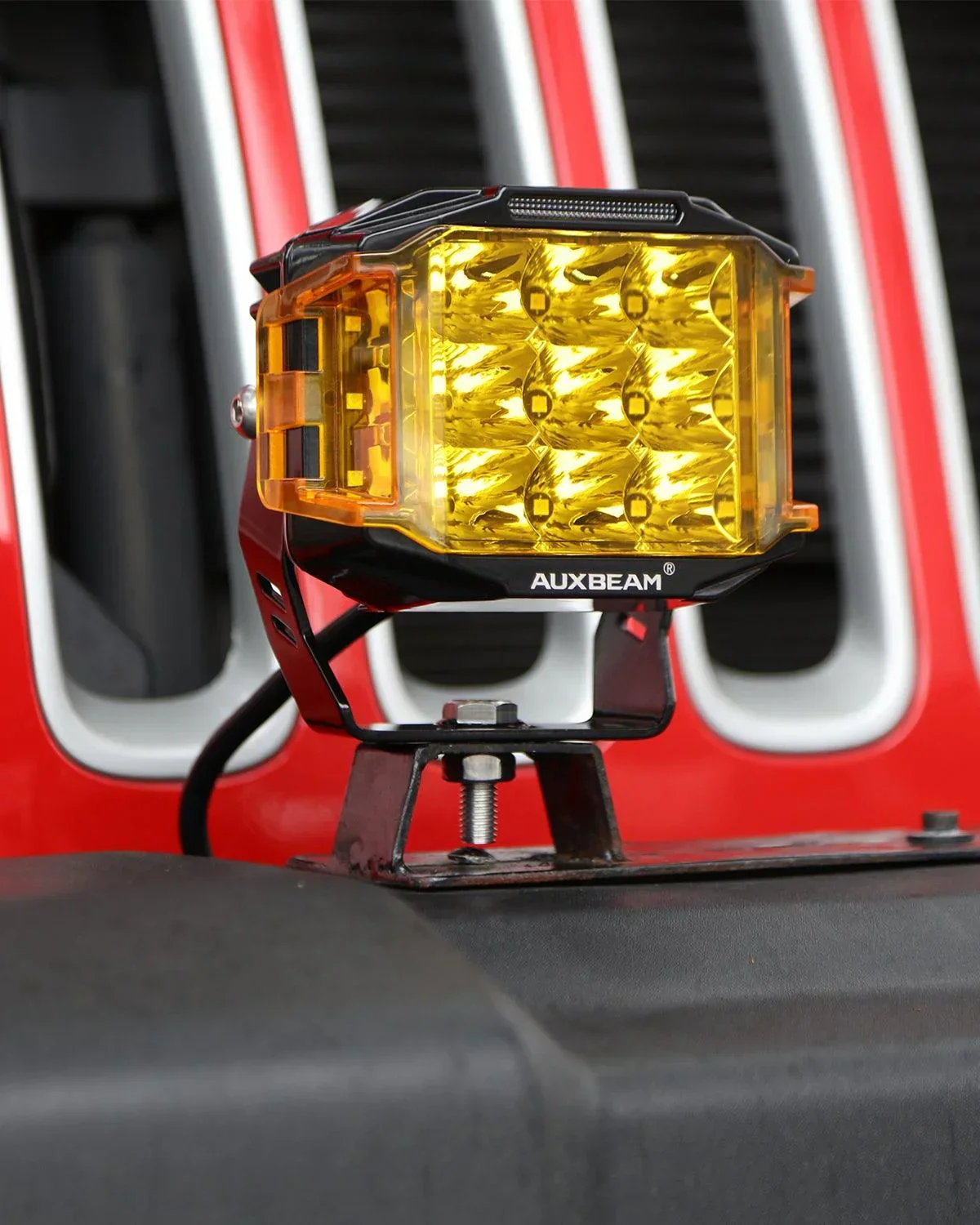 V-MAX Series | 5 Inch 168W 16440LM Spot Beam Side Shooter LED Square Pod Lights with Amber DRL - Image 12
