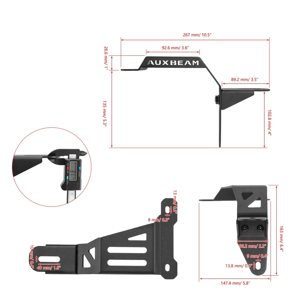 (2pcs/set) Dual A-Pillar Pods Light Mount Brackets for Jeep Wrangler JL 2018-2025 - Image 9