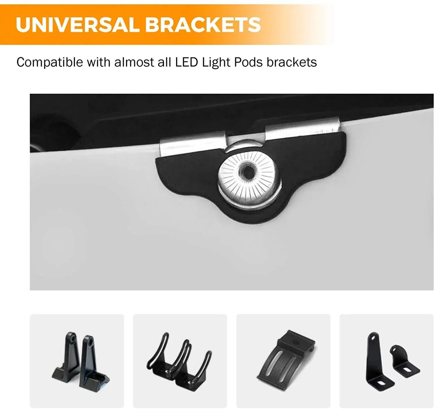 (2pcs/set) Universal LED Light Bar Spot Light Mounting Brackets Clamp Holder Design for Jeep Truck SUV Offroad - Image 3