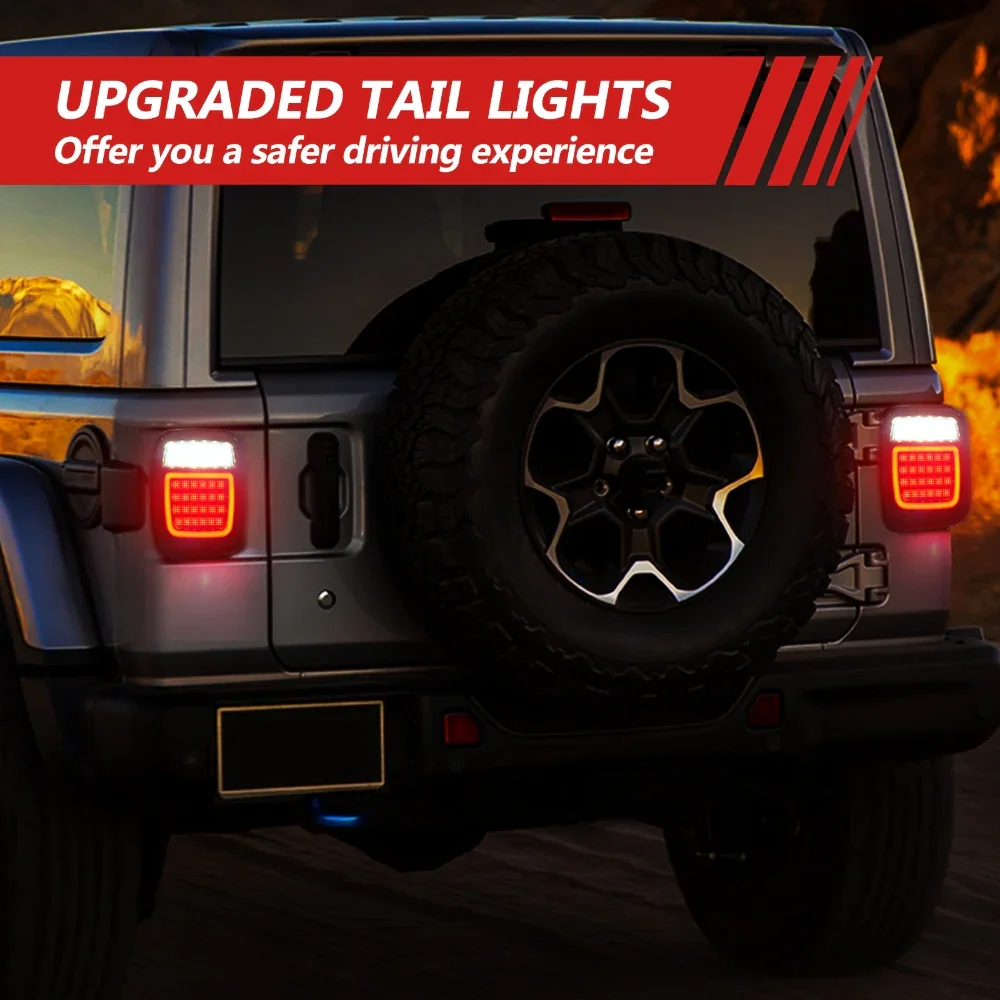 (2pcs/set) Universal Tail Lights 83LEDs for Jeep Wrangler YJ TJ CJ Truck Trailer Boat (Smoked) - Image 4