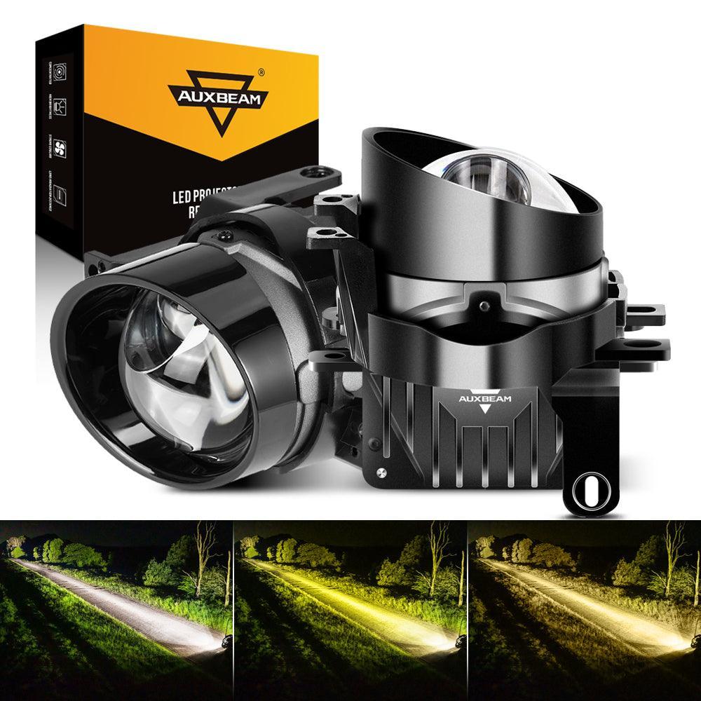 🆕3 Inch 104W Bi-LED Projector Lens Fog Light 3-Colors Switchback Hyperboid Lens Fog Light With High Beam Auxiliary For Toyota/Honda | 2 PCS/Set - Image 11