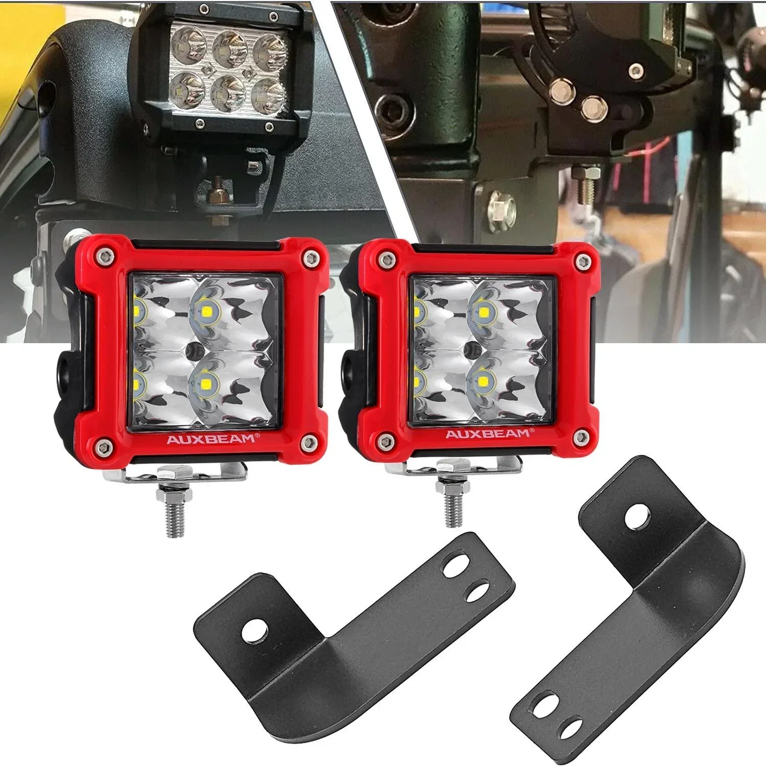 3 Inch LED Pods Light Spot/Flood Beam & Rear Roof Reversing Light LED Pod Light Brackets for 2013-2021 Polaris Ranger 570/800/900/900xp/1000/1000xp - Image 18
