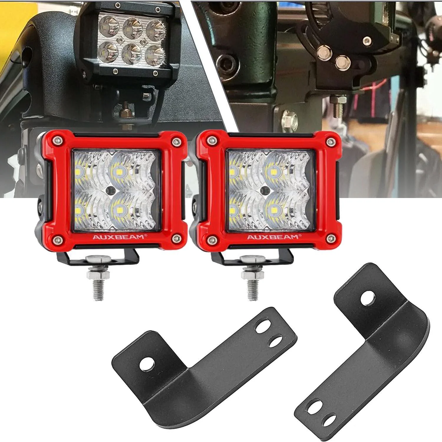 3 Inch LED Pods Light Spot/Flood Beam & Rear Roof Reversing Light LED Pod Light Brackets for 2013-2021 Polaris Ranger 570/800/900/900xp/1000/1000xp - Image 19