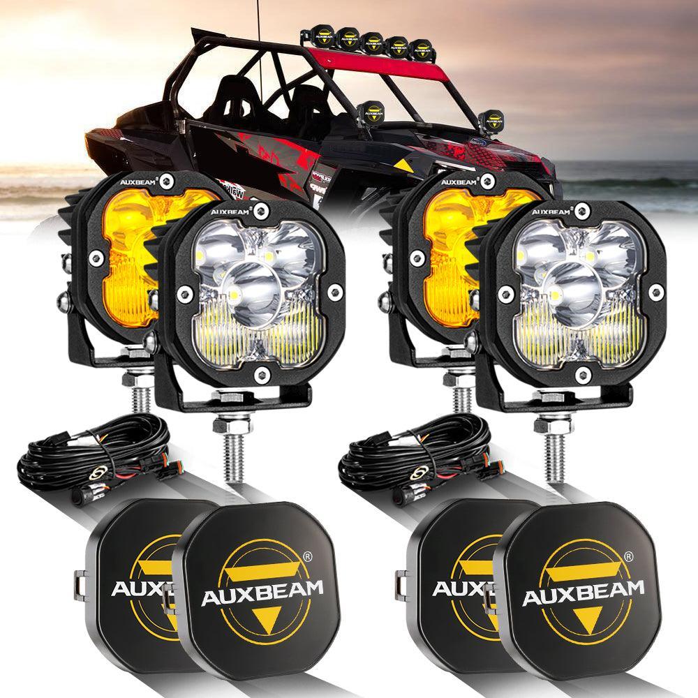 3 Inch 80W 9600LM LED Pods Lights White&Amber for ATV UTV SIDE BY SIDE 4X4 - Image 19