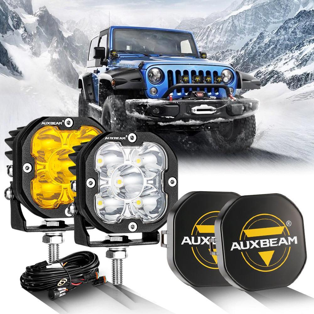 3 Inch 80W 9600LM LED Pods Lights White&Amber for JEEP - Image 16