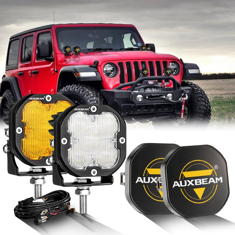 3 Inch 80W 9600LM LED Pods Lights White&Amber for JEEP - Image 27