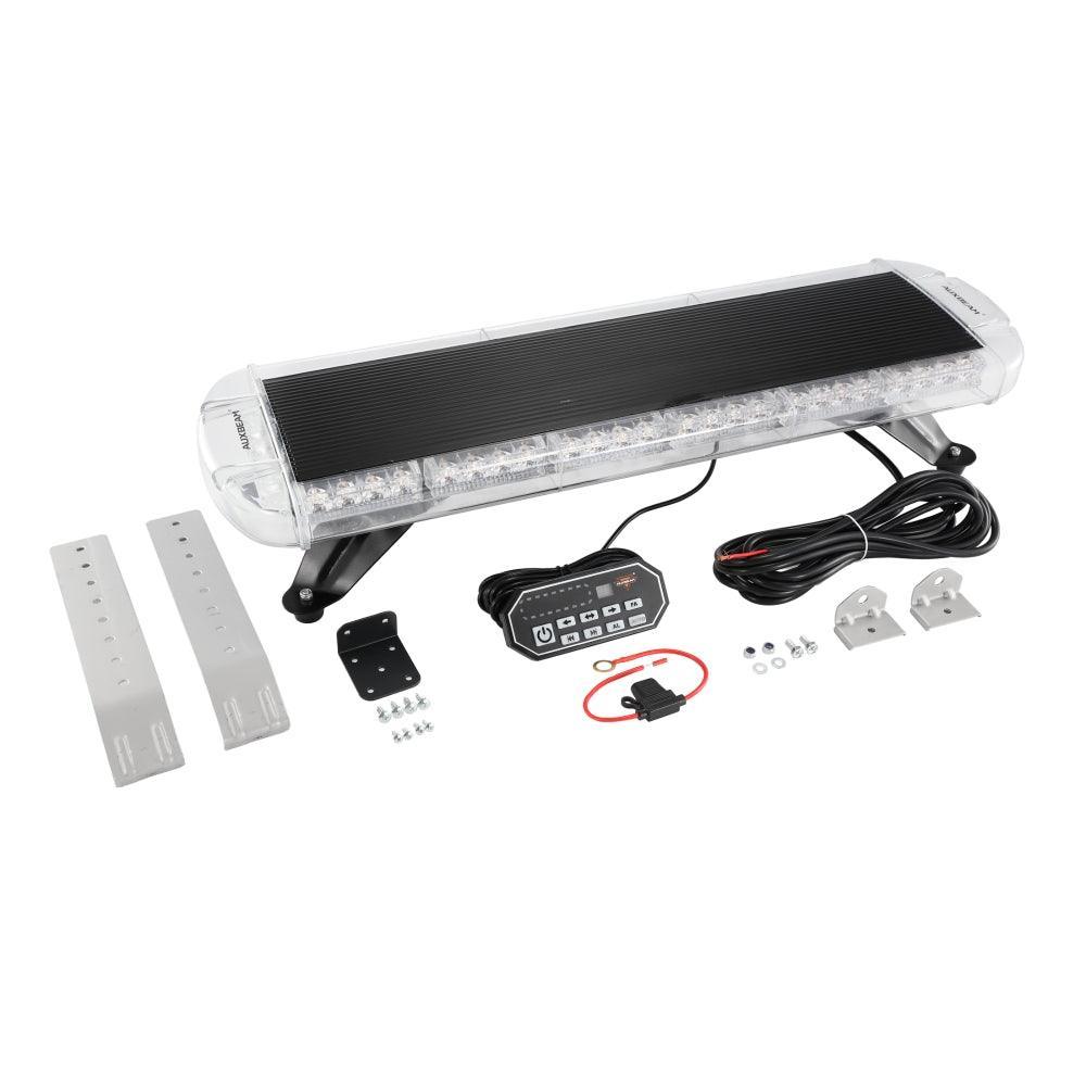 31.5" Rooftop Strobe Flashing Light Bar with Mounting Brackets 20 Flashing Modes Emergency Safety Warning Caution Beacon Lights - Image 13