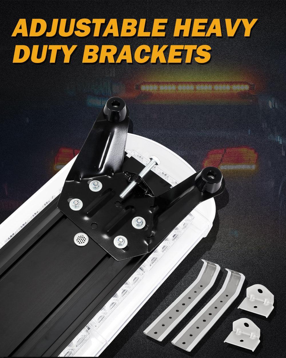 31.5" Rooftop Strobe Flashing Light Bar with Mounting Brackets 20 Flashing Modes Emergency Safety Warning Caution Beacon Lights - Image 5