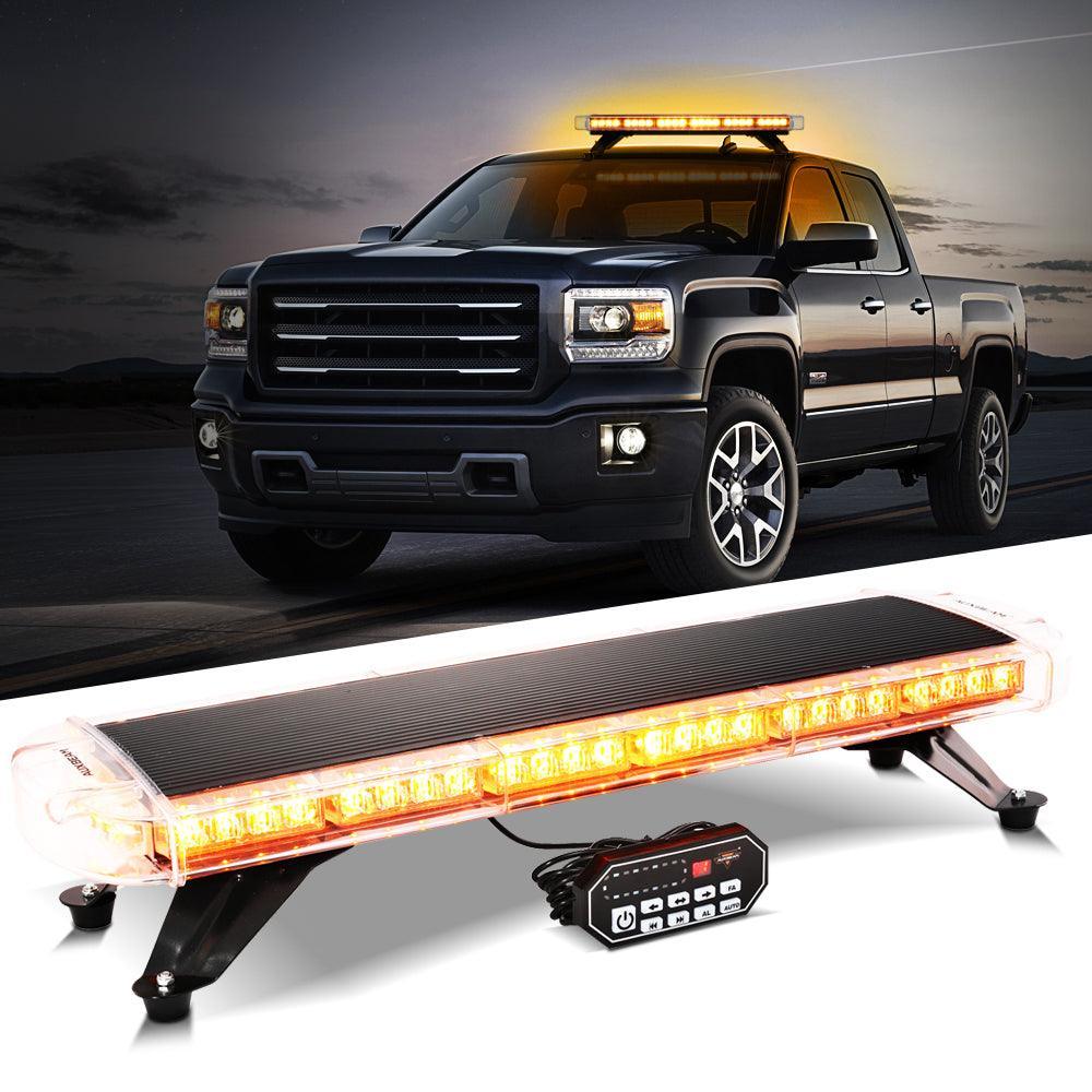 31.5" Rooftop Strobe Flashing Light Bar with Mounting Brackets 20 Flashing Modes Emergency Safety Warning Caution Beacon Lights - Image 8