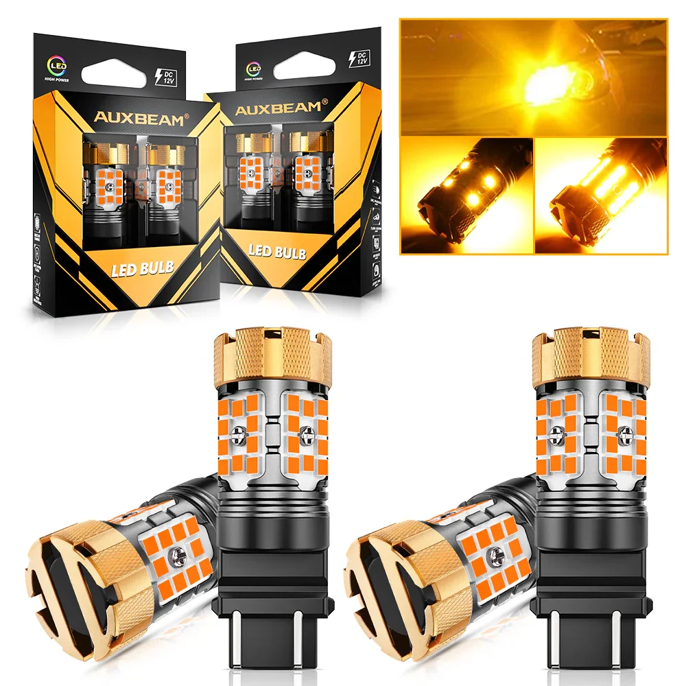 🆕T25 3157 3156 LED Turn Signal Light Rear/Front, Side Marker Light Bulbs 50W 4000LM CAN-Bus Error Free 3000K Amber B21-PRO Series |2 Bulbs - Image 12