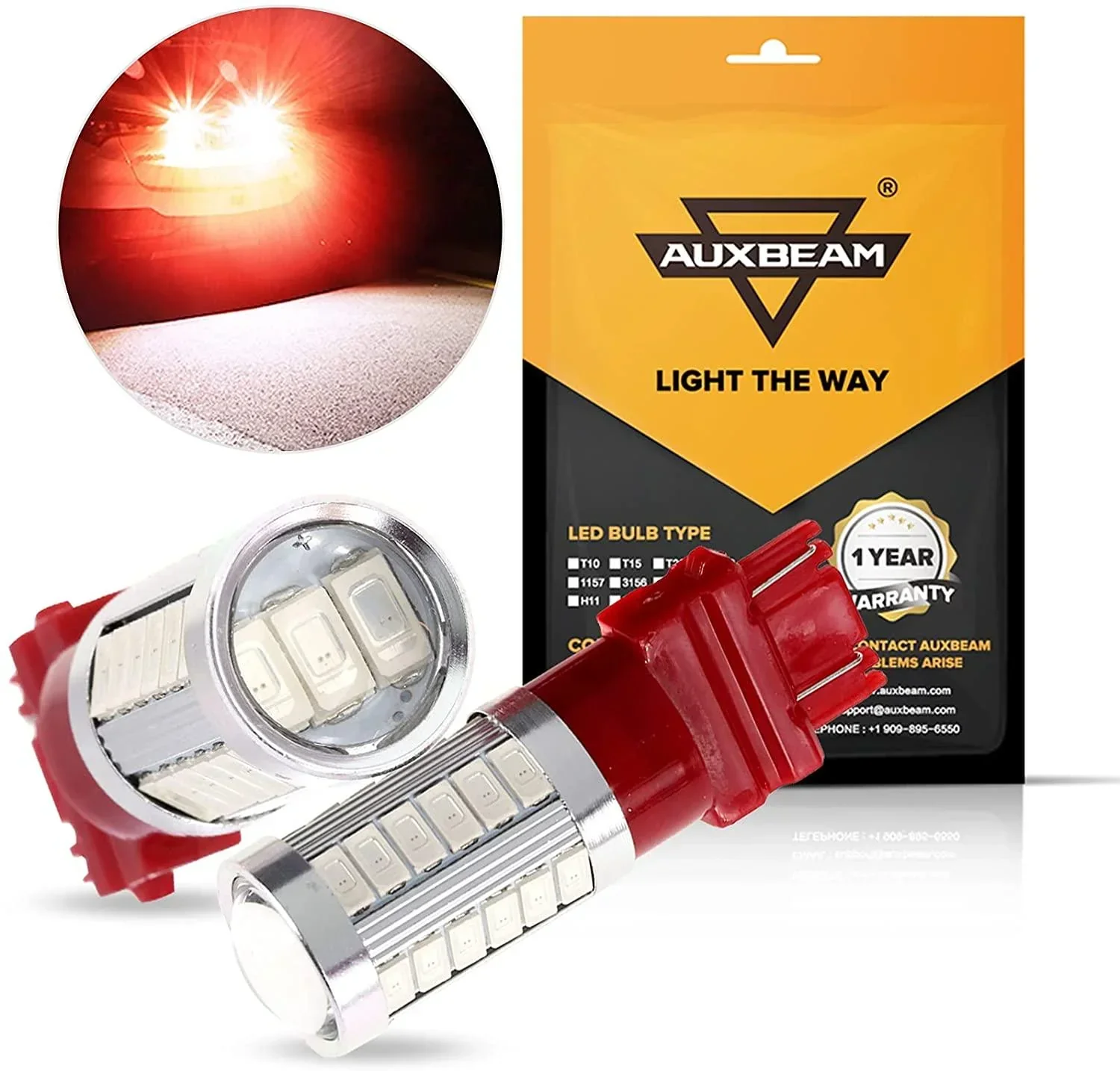 33pcs-LED 3020SMD Cool White/Amber/Red 8000LM LED Brake/Reverse/Parking/Tail/Turn signal Light - Image 15
