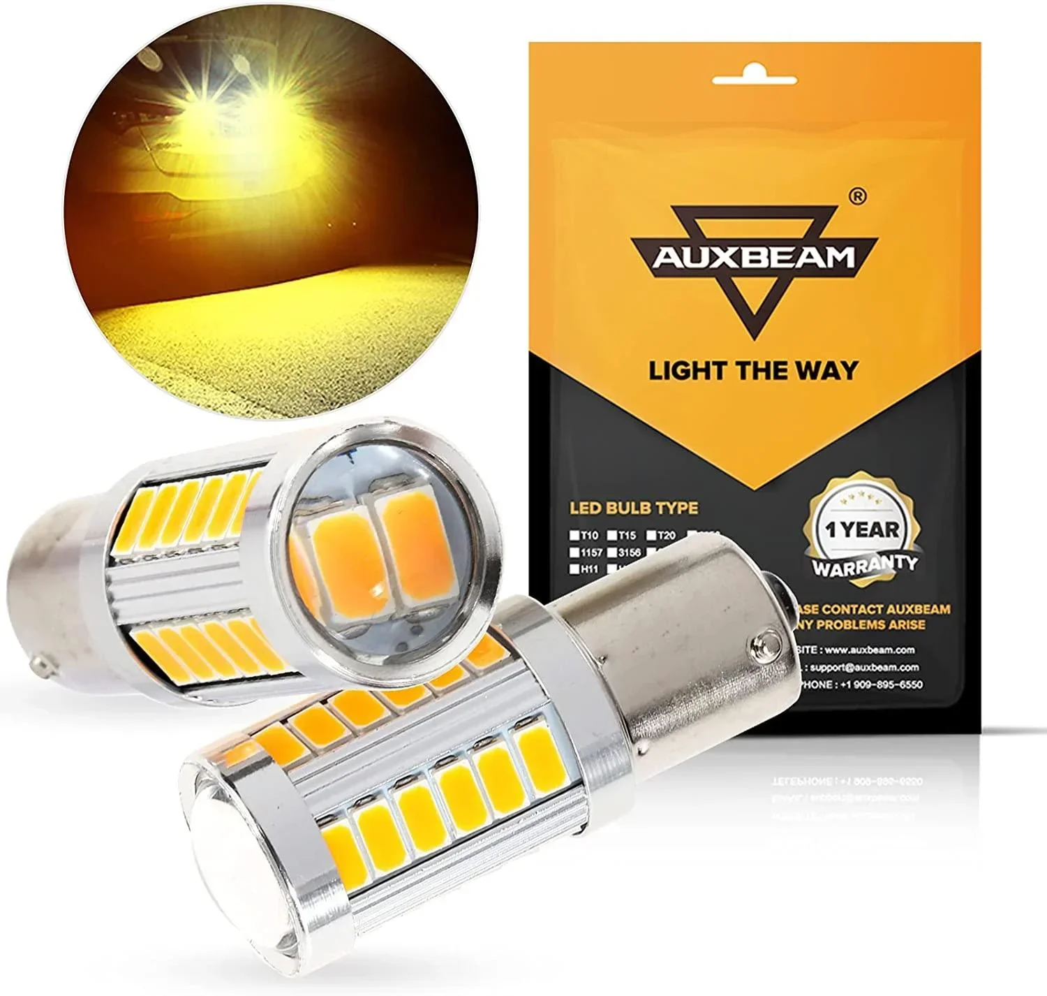 33pcs-LED 3020SMD Cool White/Amber/Red 8000LM LED Brake/Reverse/Parking/Tail/Turn signal Light - Image 16