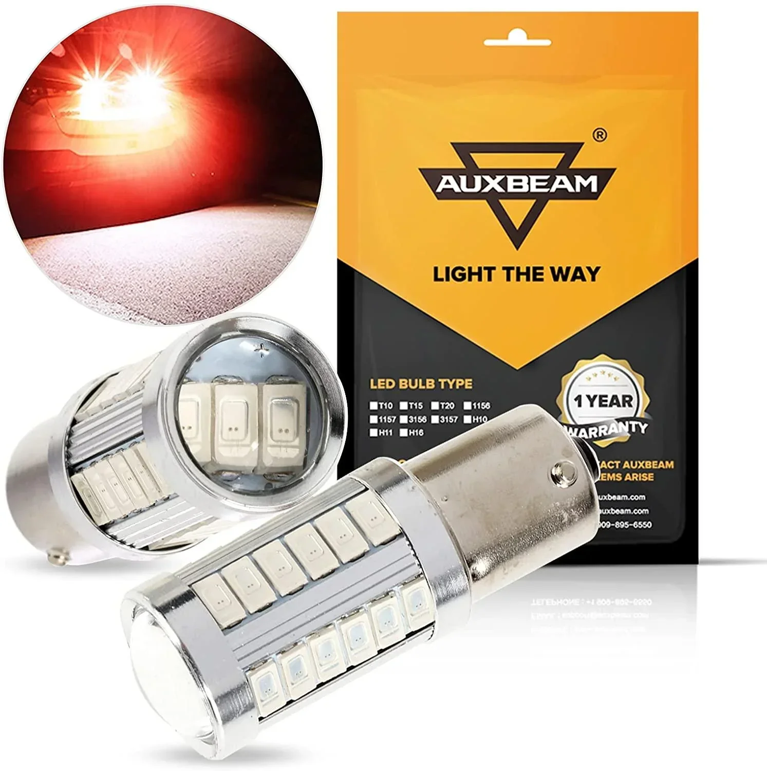 33pcs-LED 3020SMD Cool White/Amber/Red 8000LM LED Brake/Reverse/Parking/Tail/Turn signal Light - Image 18