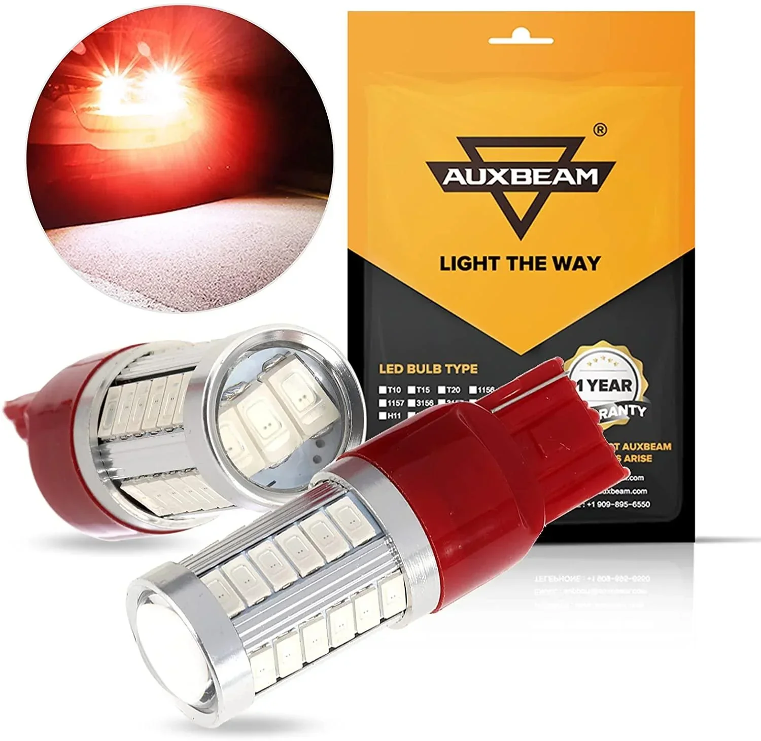 33pcs-LED 3020SMD Cool White/Amber/Red 8000LM LED Brake/Reverse/Parking/Tail/Turn signal Light - Image 28