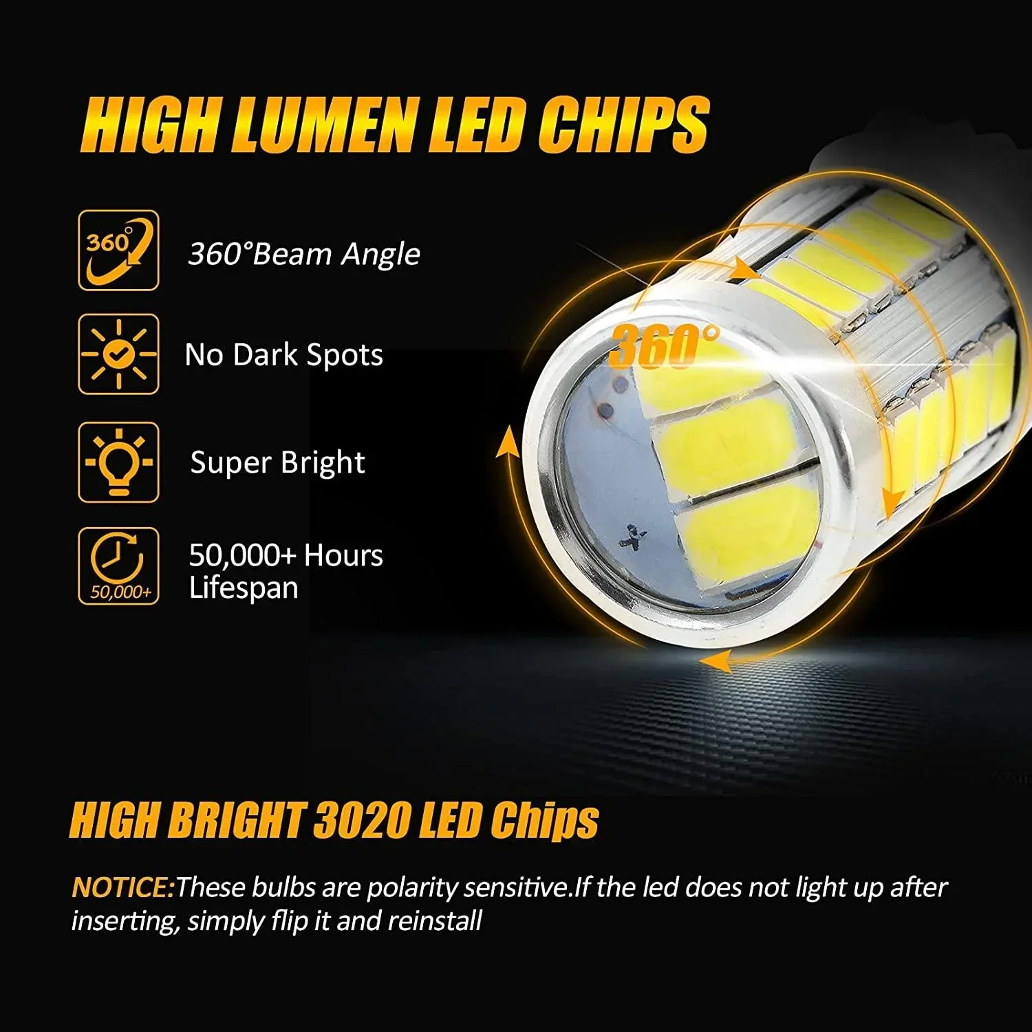 33pcs-LED 3020SMD Cool White/Amber/Red 8000LM LED Brake/Reverse/Parking/Tail/Turn signal Light - Image 4