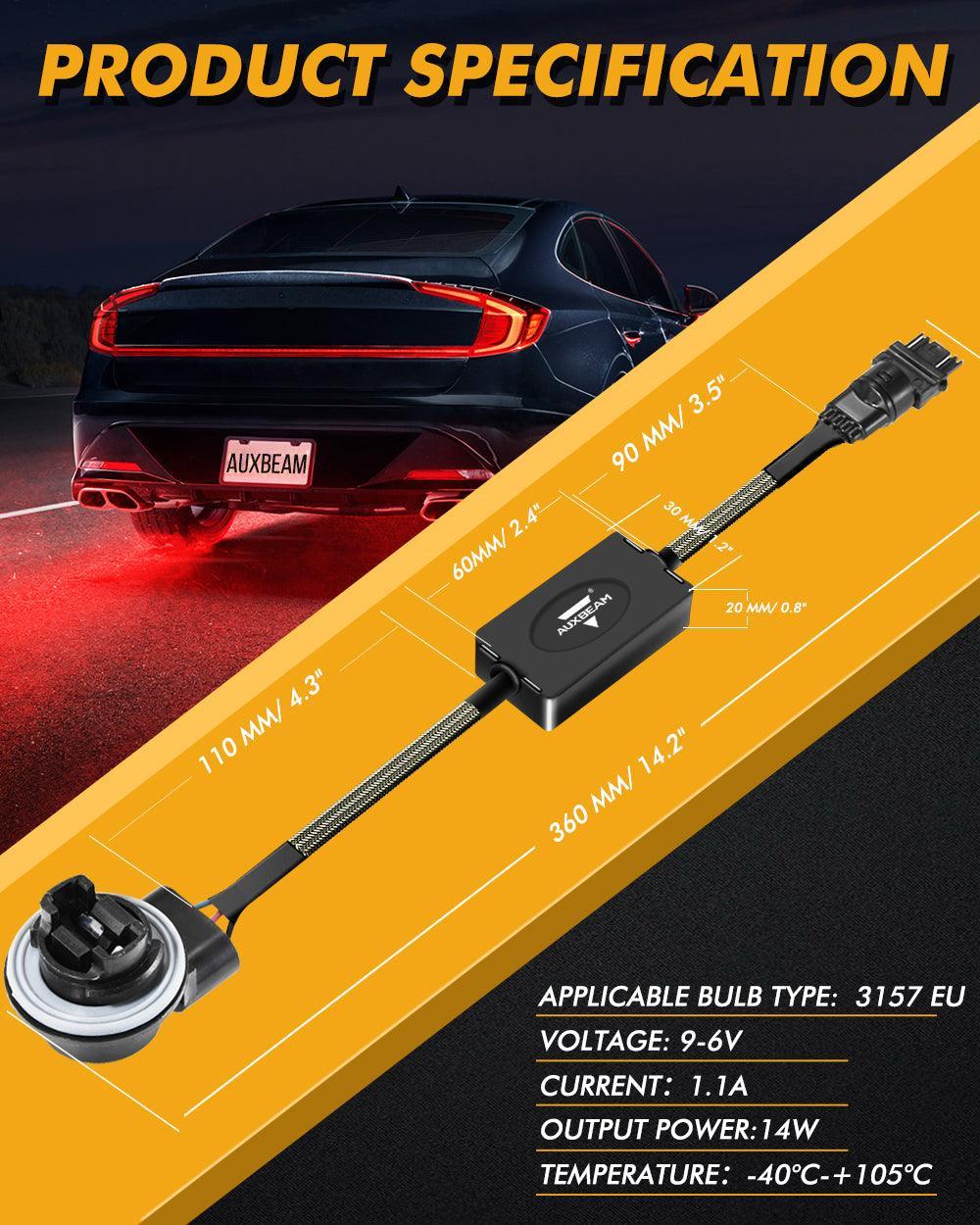 🆕3157 EU C8-Model Decoder Anti-Flicker CANBUS Resistors Decoder Avoid Fast Hyper Flash Turn Signal Blink Light Dashboard Error Code 2pcs/set - Image 8