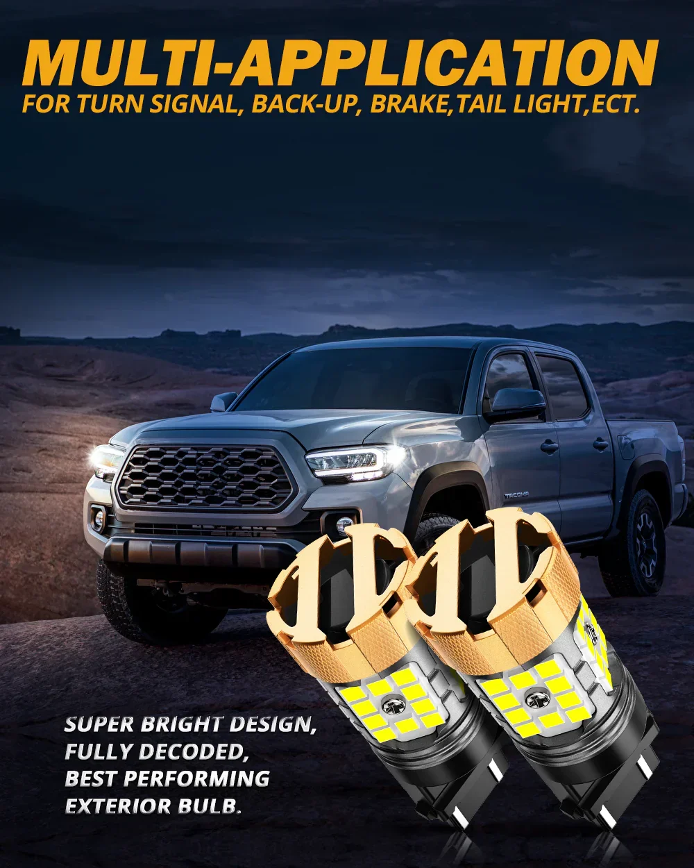 🆕T25 3157 3156 LED Backup Reverse/Turn Signal/Brake Tail Light Bulbs 50W 4000LM CAN-Bus Error Free 6500K White B21-PRO Series | 2 Bulbs - Image 3