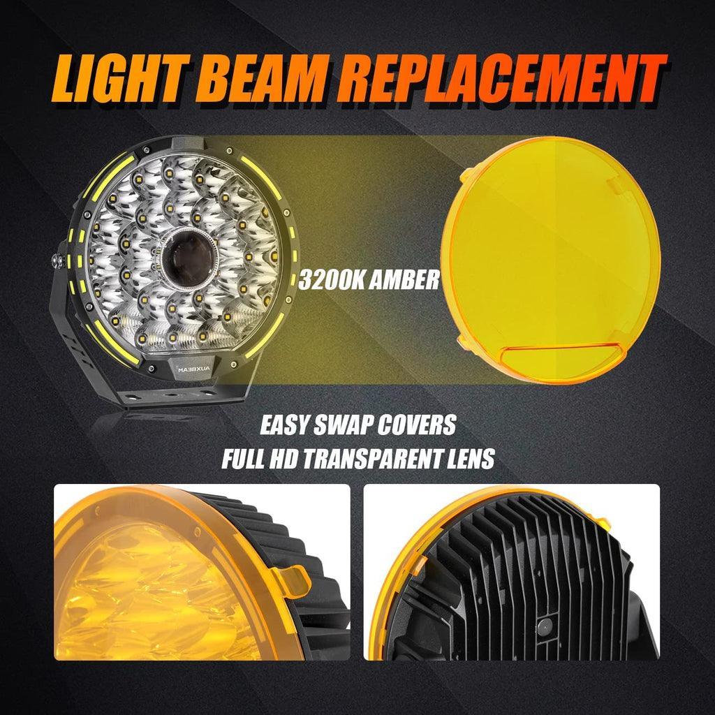 360 PRO Series 7 INCH/9 INCH 360-PRO Series Offroad LED Driving Lights+Amber/Black Covers(Optional) - Image 13