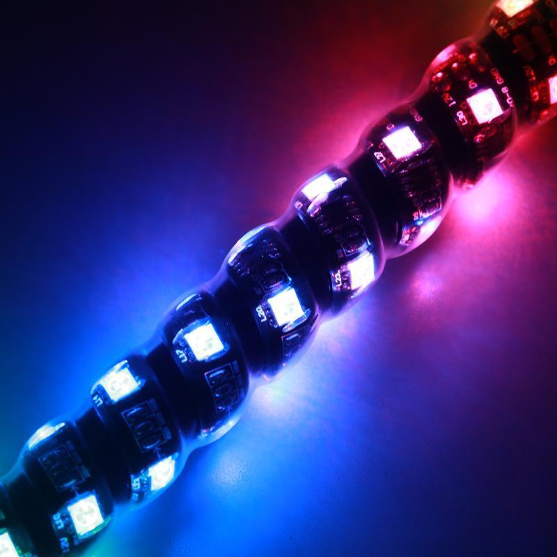 3FT/4FT LED RGB Whip Lights with Bluetooth/ Remote Controlled & Black Universal Flagpole Light Mount for all UTVs with 1.75" to 2" Roll Cage - Image 18