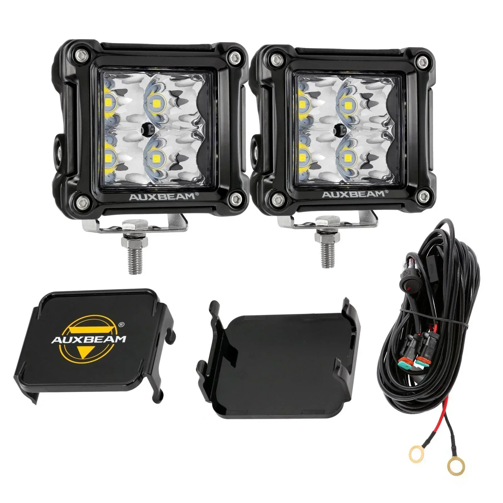 3 Inch 40W LED Pods Light Spot/Flood Multicolor frame with wiring harness for SUV ATV UTV Trucks Pickup Boat - Image 37